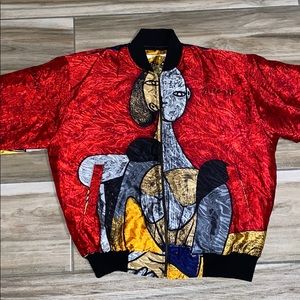 Vintage Picasso Reversible Silk Bomber Jacket